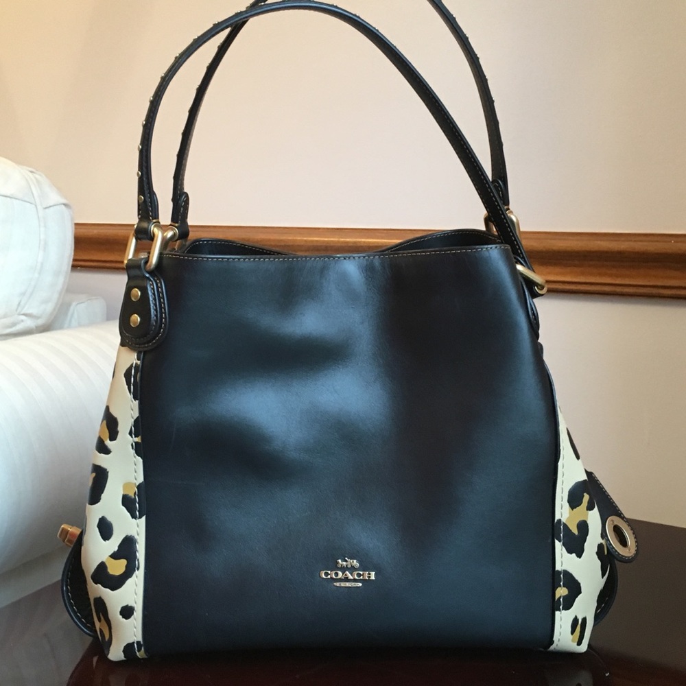 Coach leopard Edie handbag